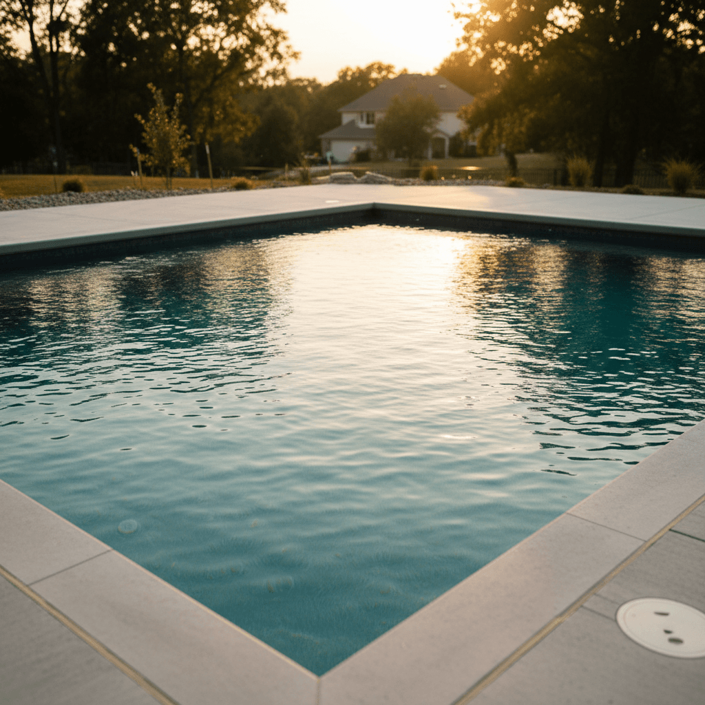 Completed residential inground pool in Ronkonkoma